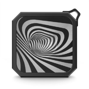 Hype Box Optical Illusion Op Art Black and White Sci Fi Hallway Blackwater Outdoor Bluetooth Speaker Gift Idea for Men, Women, Teens